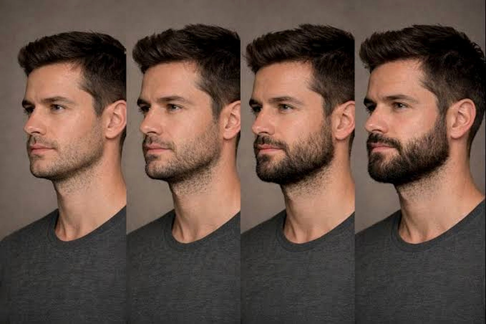 Beard before and after progression